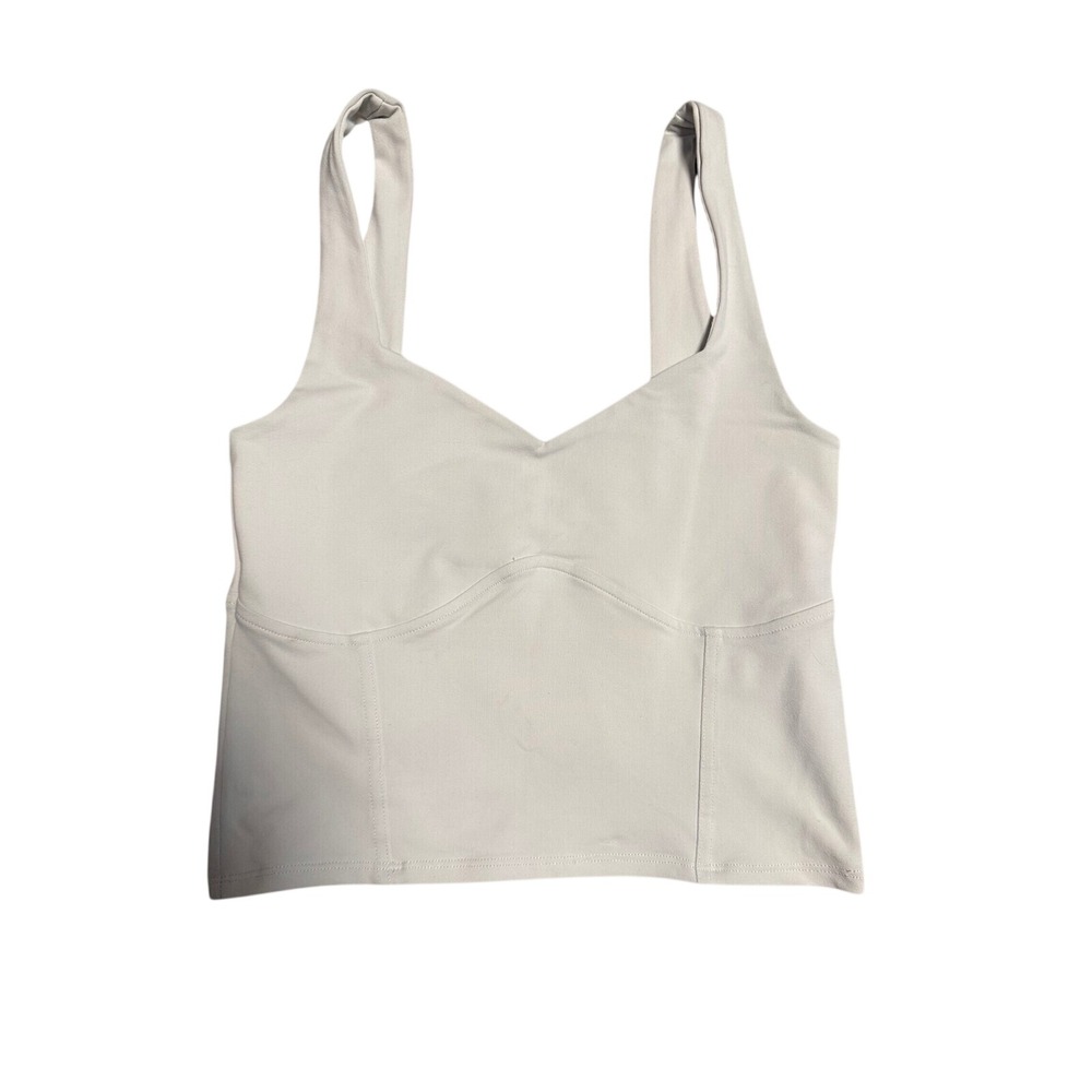 Abercrombie & Fitch Soft A&F Collection Sweetheart Crop Top Gray Small